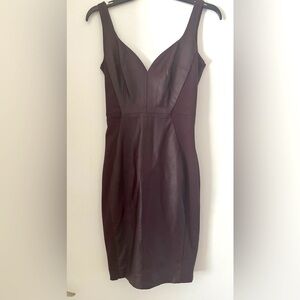 ASOS Oxblood Leather mini Dress